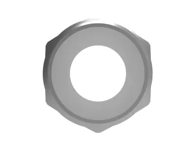 Straight Connector 1 NPT Male  3D model