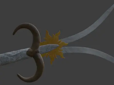 Orks Sword Low-poly 3D model