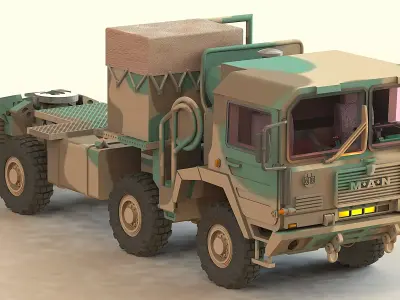MAN CAT A1 8x8 Cargo Truck 3D print model