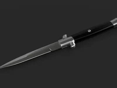 Switchblade knife - Stiletto 3D model