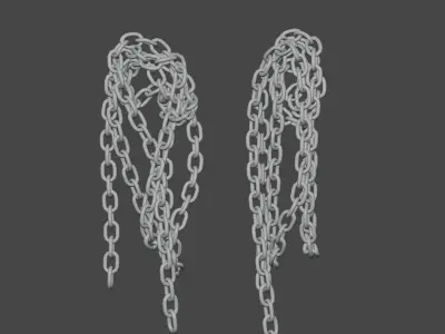 Rusty Hanging Chains  3D model