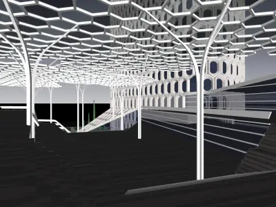 Sketchup Commercial Hotel Office Complex K1 3D model