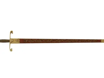 Curtana Sword Low-poly 3D model