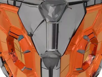Futuristic Data Core with Coolant 3D model