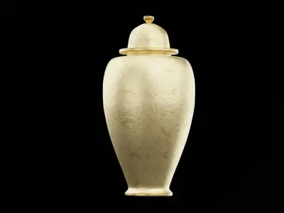 Golden Jar Low-poly 3D model