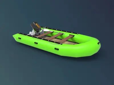 River rubber boat 3D model