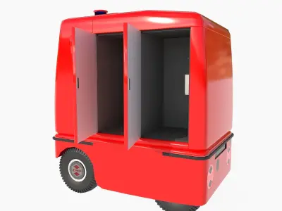 Japanese delivery robot Deliro 3D model