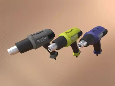 Heat Gun Set Low-poly 3D model