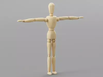 Rigged Mannequin Free 3D model