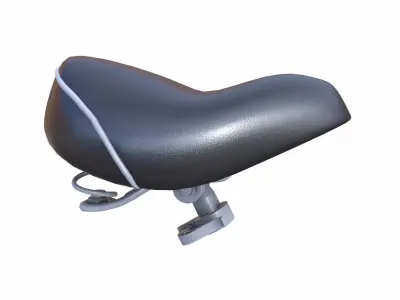 Bicycle Seat Low-poly 3D model 2