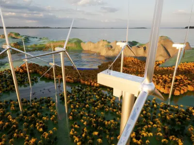 Wind Turbine Free 3D model get
