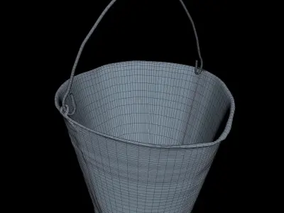 Dirty Bucket Middle Poly 3D model