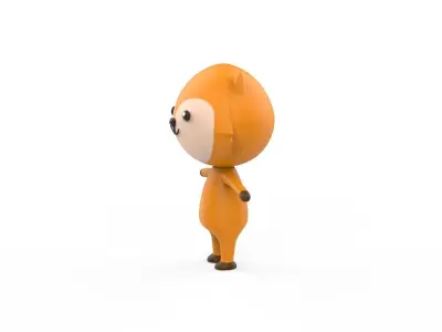 Stylized Character 001 Fox   Low-poly 3D model