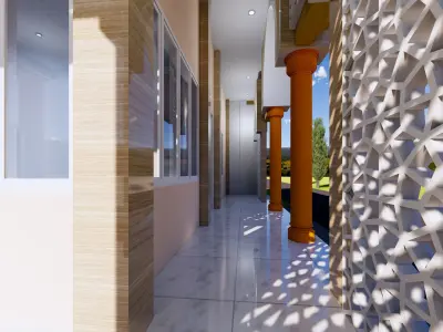 Islamic Mosque public room prayer building  3D model