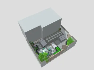 Modern Small Garden Kit Outdoor Space 3D Printable Multi-Format 3D model