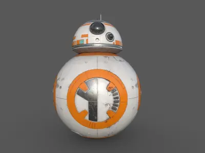 StarWars - BB8- Droid - game ready- lowpoly detailed Free low-poly 3D model