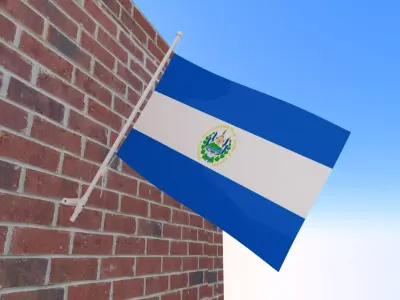 Flag of El Salvador 3D model