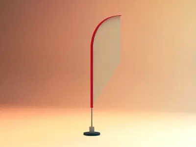 stand flag Free 3D model
