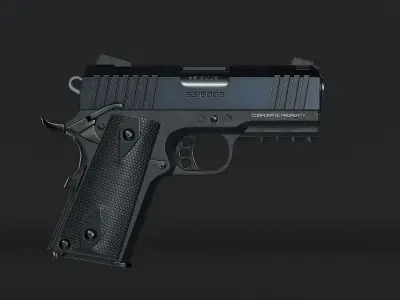 Compact Pistol Low-poly 3D model