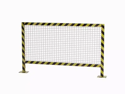 Road Barricade Set C Low-poly 3D model