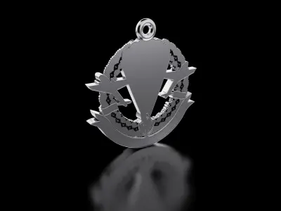 vdv airborne USSR military paratroopers pendant 3D print model