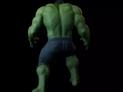 Hulk Multicolor Multi-Part Figure 3D print model