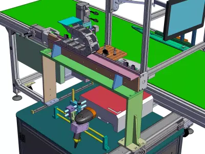 Three-axis module weighing and scanning machine 3D model