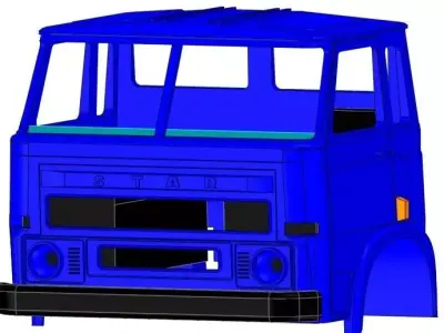 Alternative Star 28 cab for the WPL together with the interior  3D print model