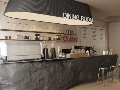 coffee shop coffee bar  3D model
