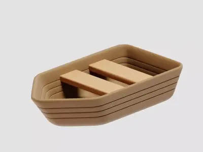 Paddle Boat 3d model Low-poly 3D model