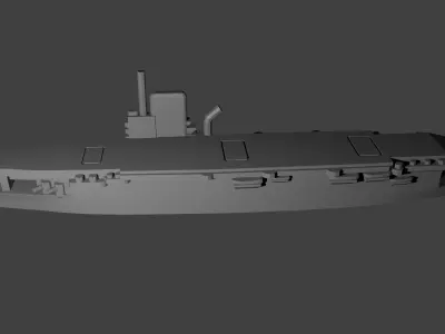 French Bearn Class Aircraft Carrier 3D print model