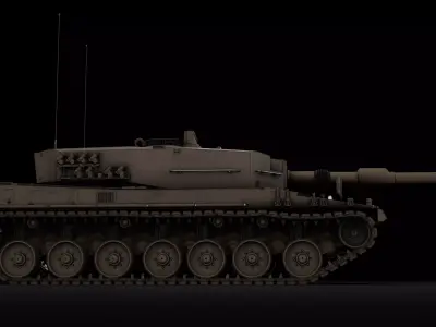 Highly Detailed Leopard 2 Tank Model 3D model