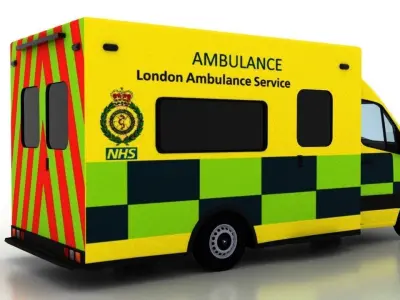 Mercedes Benz Sprinter 2015 Truck England Ambulance EU 3D model