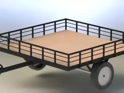 Trailer x 1 2m asm Free 3D model