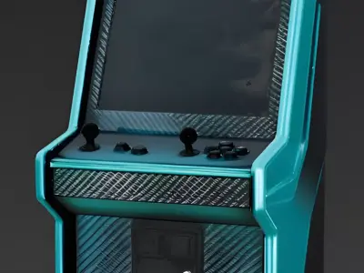 Realistic Sci-Fi Arcade Machine 3D Model Low-poly 3D model