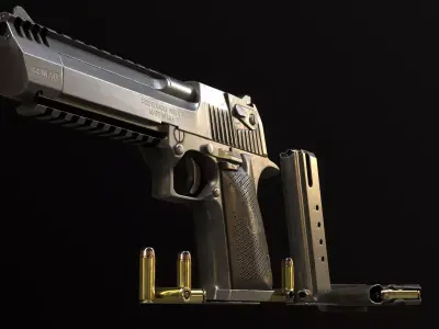 Desert Eagle  44 Magnum 3D Low Polly Model Low-poly 3D model