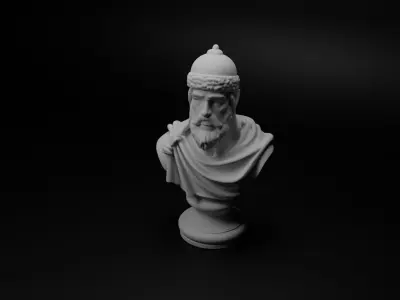 Andalusian Muslim Bust Chess 3D print model get