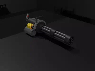 Minigun 3D model purchase
