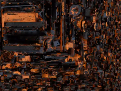 Halloween JackOLantern Tank 3D Model Spooky War Machine Low-poly 3D model