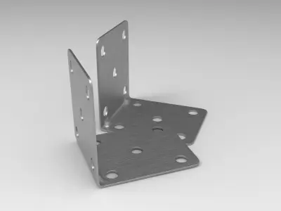 Ugu L-Shaped Angle Iron Bracket Low-poly 3D model