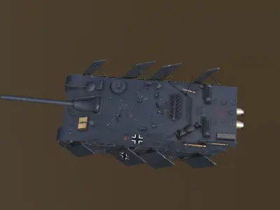 Schnell Jagdpanzer Aureole - Grau with Armor 3D model