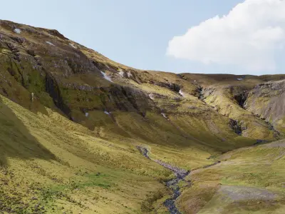 Nordic Mountain Valley - 3D PBR Model 3D model