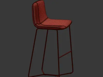 Slope Leather Bar Counter Stools West elm 3D model