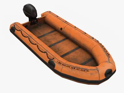 Inflatable Boat  Low-poly 3D model