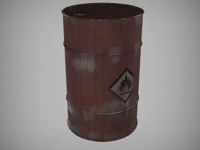 barrel Free low-poly 3D model shop