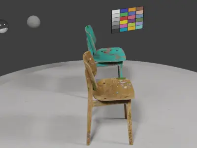 Rustic Atelier Chair 3D model