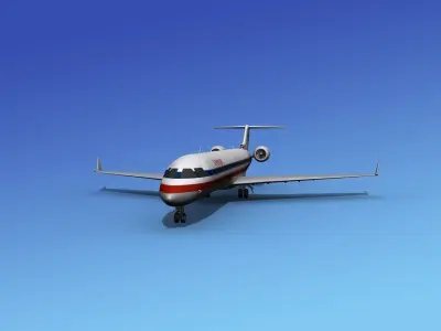 Bombardier CRJ700 American Eagle 3D model