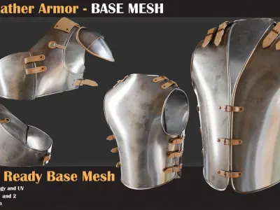 20 Leather Armor BASE MESH - VOL 15   3D model
