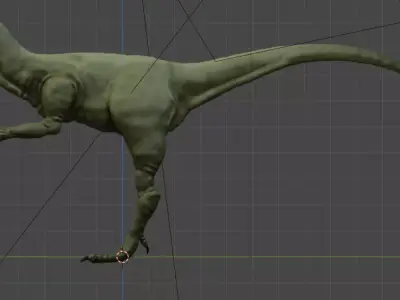 Stylized raptor 3D model