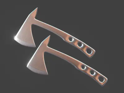 Throwing Axes Low-poly 3D model